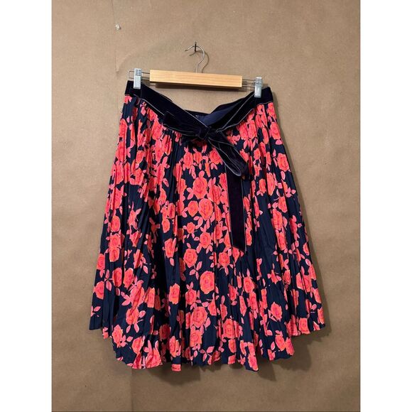 Silk Tory Burch Skirt with Velvet Bow - Picture 6 of 8